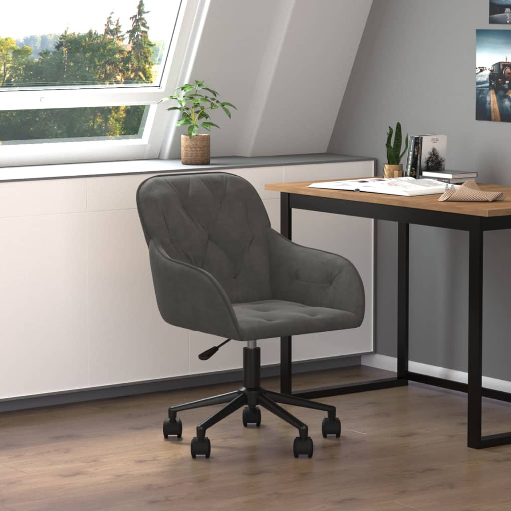 Chaise de Bureau Pivotante en Velours avec Hauteur Réglable | Confort Élégant pour Votre Espace de Travail 12