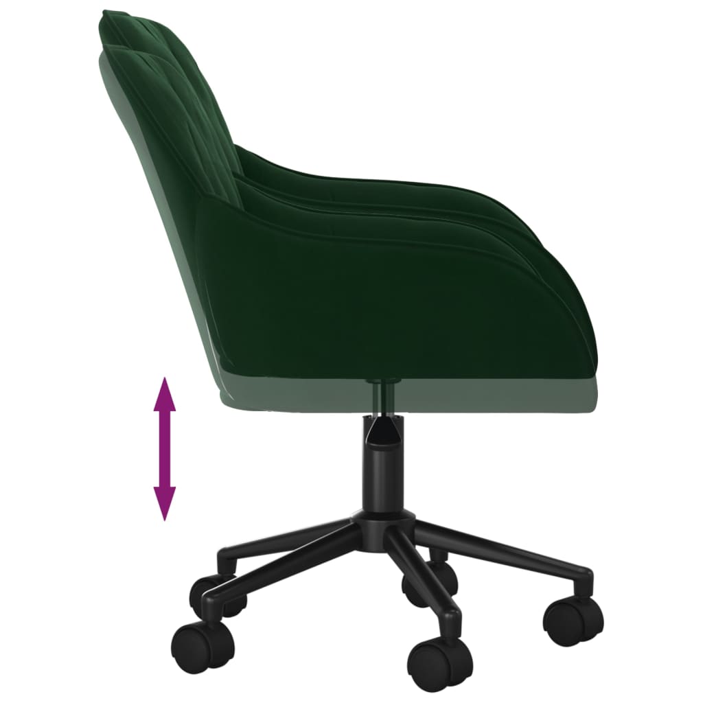 Chaise de Bureau Pivotante en Velours avec Hauteur Réglable | Confort Élégant pour Votre Espace de Travail 6