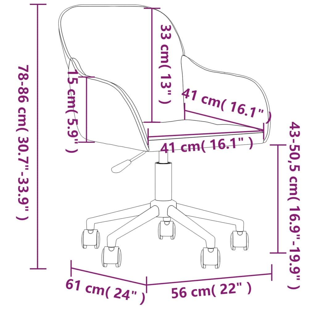 Chaise de Bureau Pivotante en Velours avec Hauteur Réglable | Confort Élégant pour Votre Espace de Travail 9