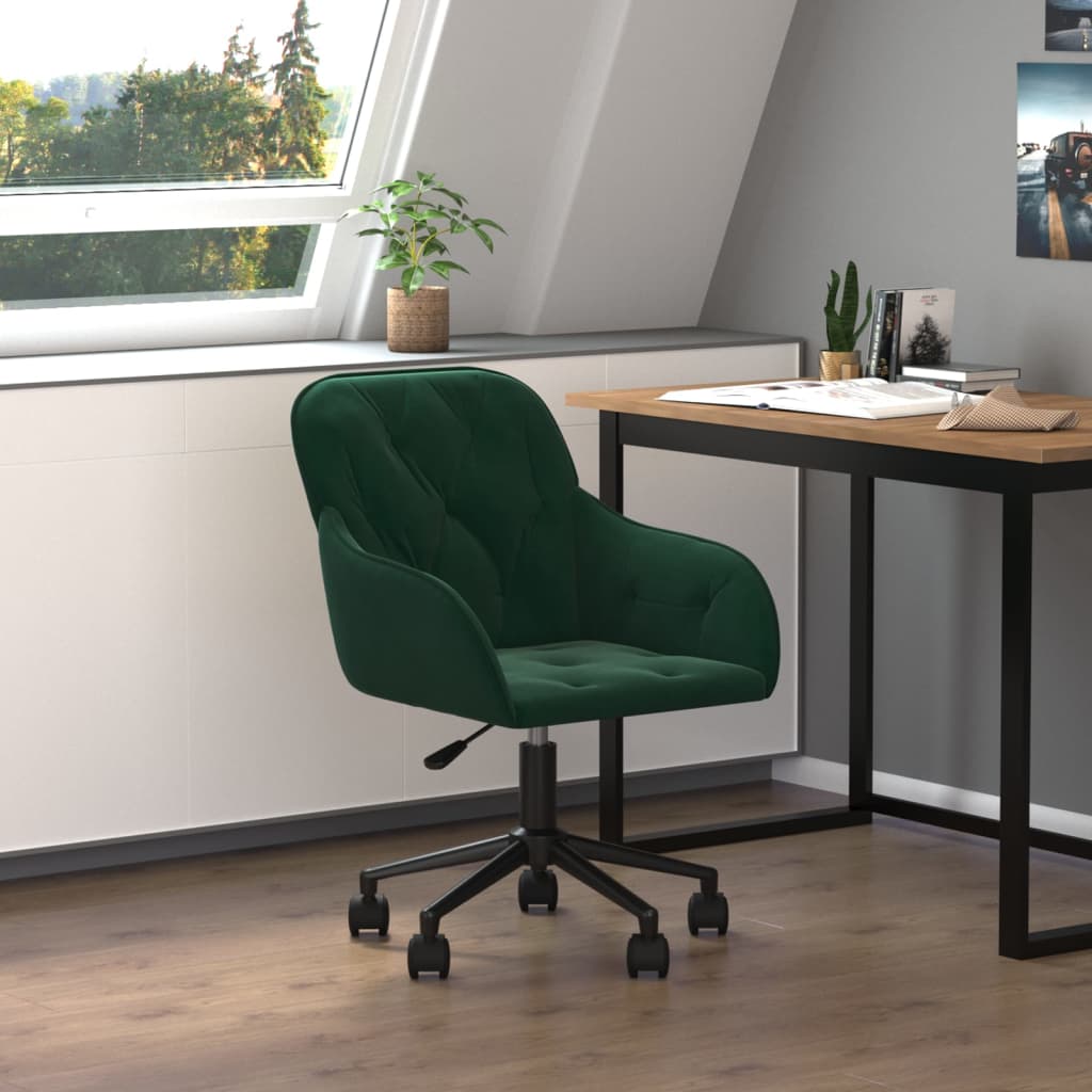 Chaise de Bureau Pivotante en Velours avec Hauteur Réglable | Confort Élégant pour Votre Espace de Travail 1
