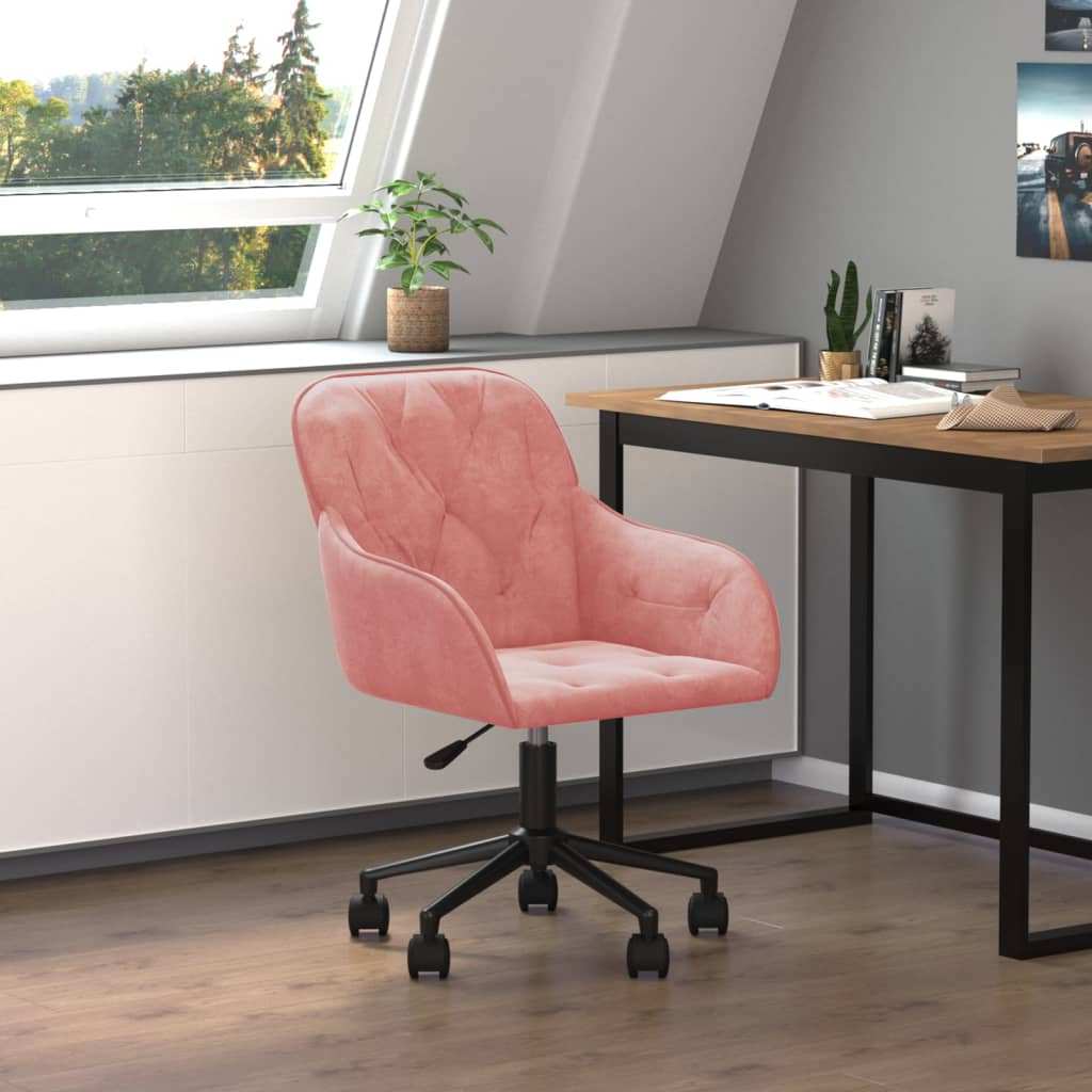 Chaise de Bureau Pivotante en Velours avec Hauteur Réglable | Confort Élégant pour Votre Espace de Travail 14