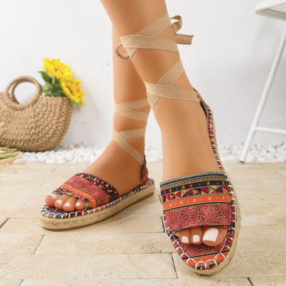 Sandales Femme Style Romains | Bretelles Croisées, Semelle Légère