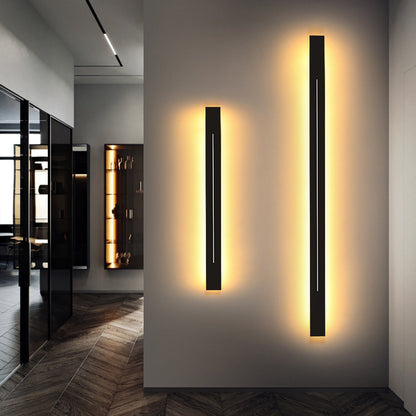 Applique Murale Linéaire Noir/Or Métal | LED Réglable IP20 | Série LumaLine