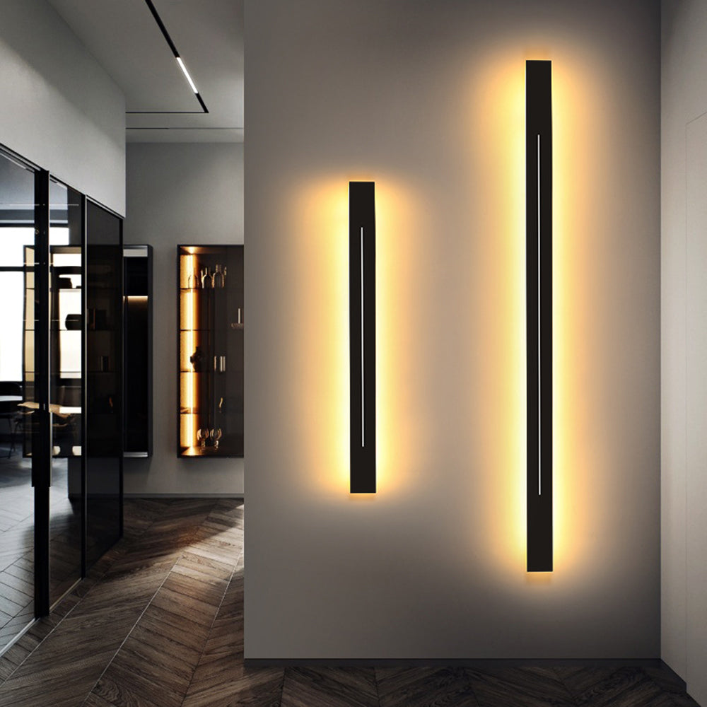 Applique Murale Linéaire Noir/Or Métal | LED Réglable IP20 | Série LumaLine