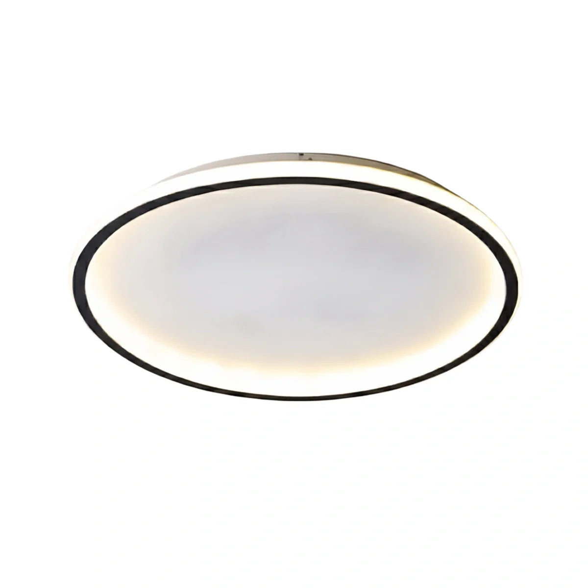 Applique Plafond Ronde Moderne Métal Noir et Blanc | 3 Temp. | Télécommande
