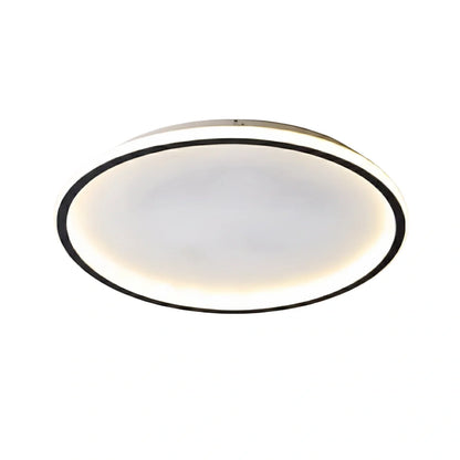 Applique Plafond Ronde Moderne Métal Noir et Blanc | 3 Temp. | Télécommande