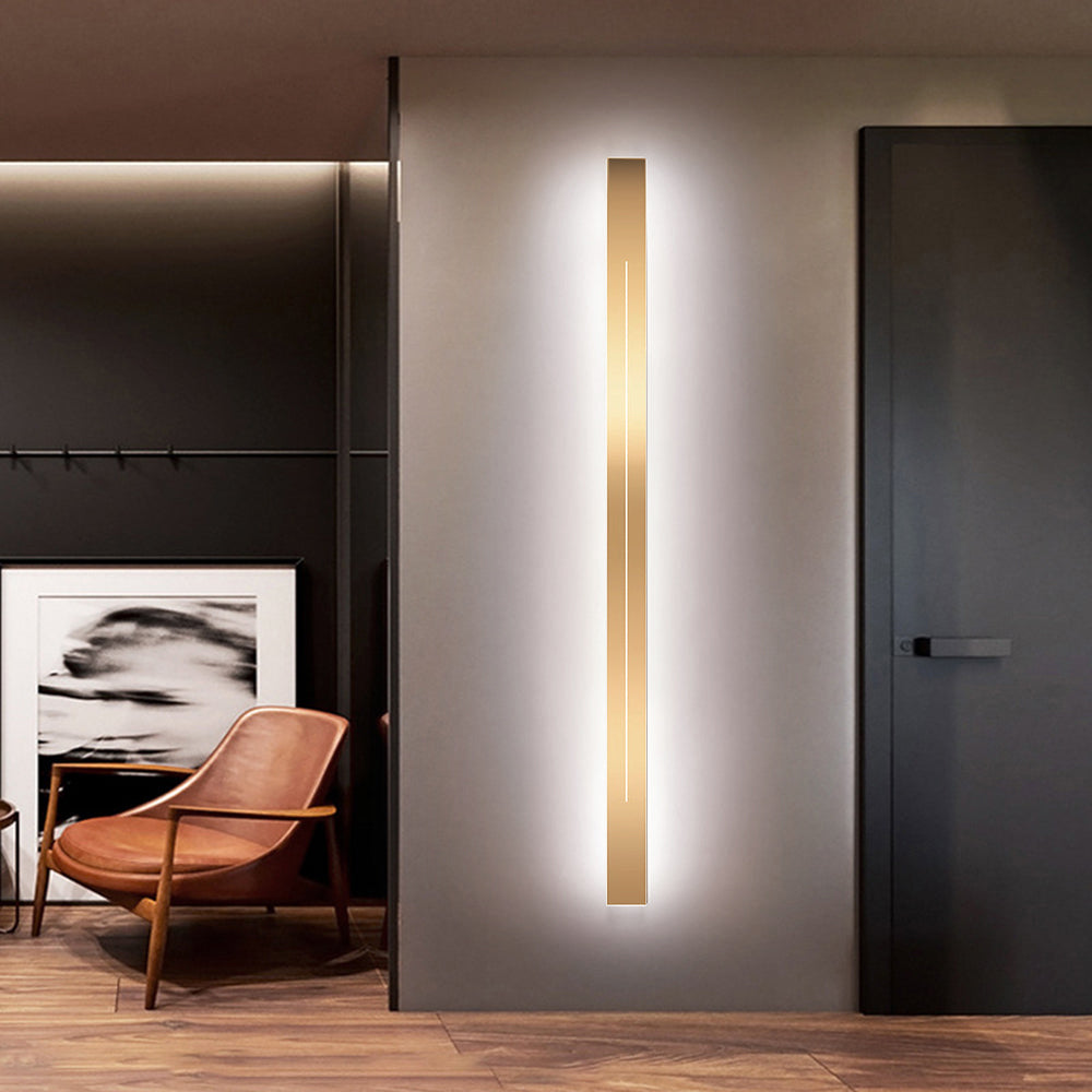 Applique Murale Linéaire Noir/Or Métal | LED Réglable IP20 | Série LumaLine
