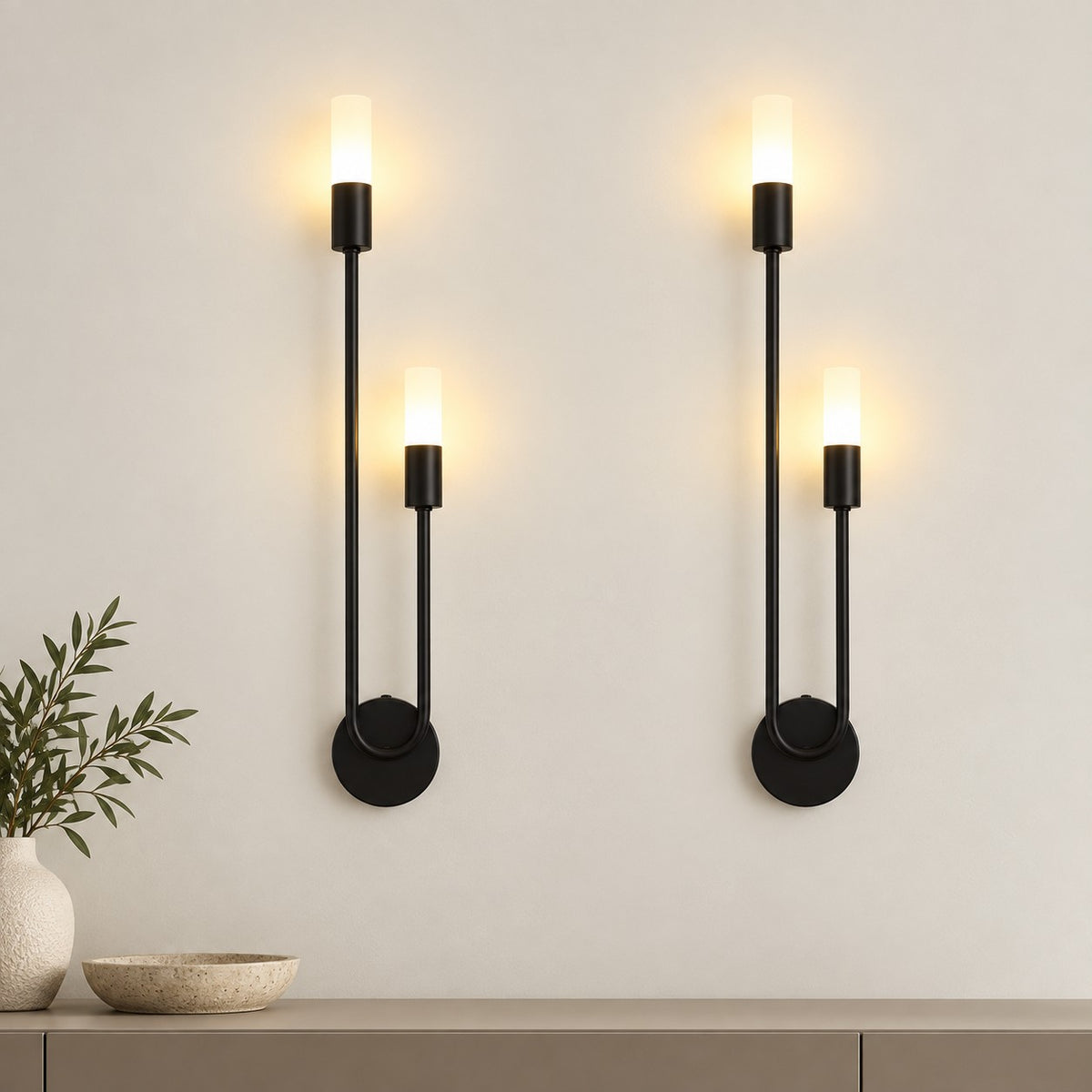 Applique noire — 2 pièces, même sens