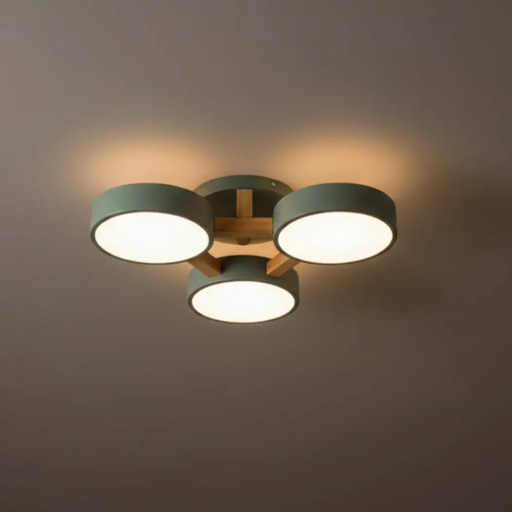 Lampe Plafond Ronde Métal | LED SMD Intégrée & Trois Têtes | Série Éclipse