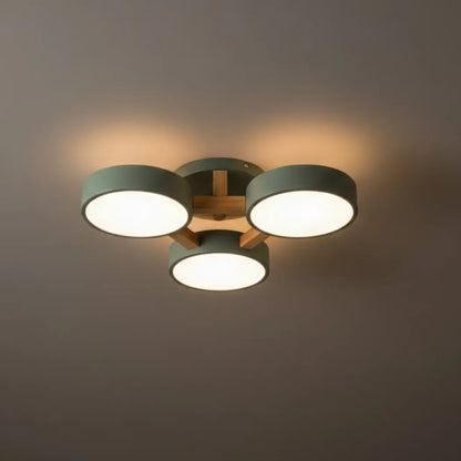 Lampe Plafond Ronde Métal | LED SMD Intégrée & Trois Têtes | Série Éclipse