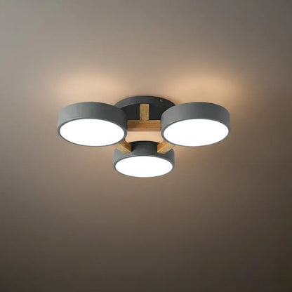 Lampe Plafond Ronde Métal | LED SMD Intégrée & Trois Têtes | Série Éclipse