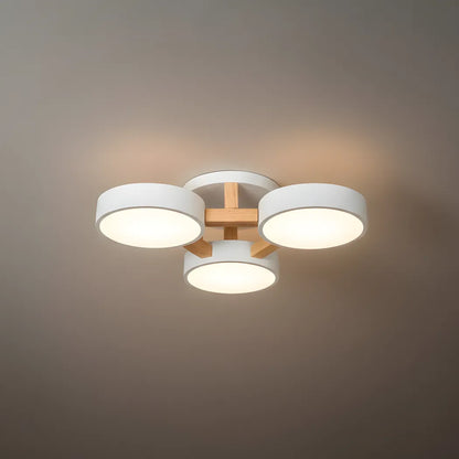 Lampe Plafond Ronde Métal | LED SMD Intégrée & Trois Têtes | Série Éclipse