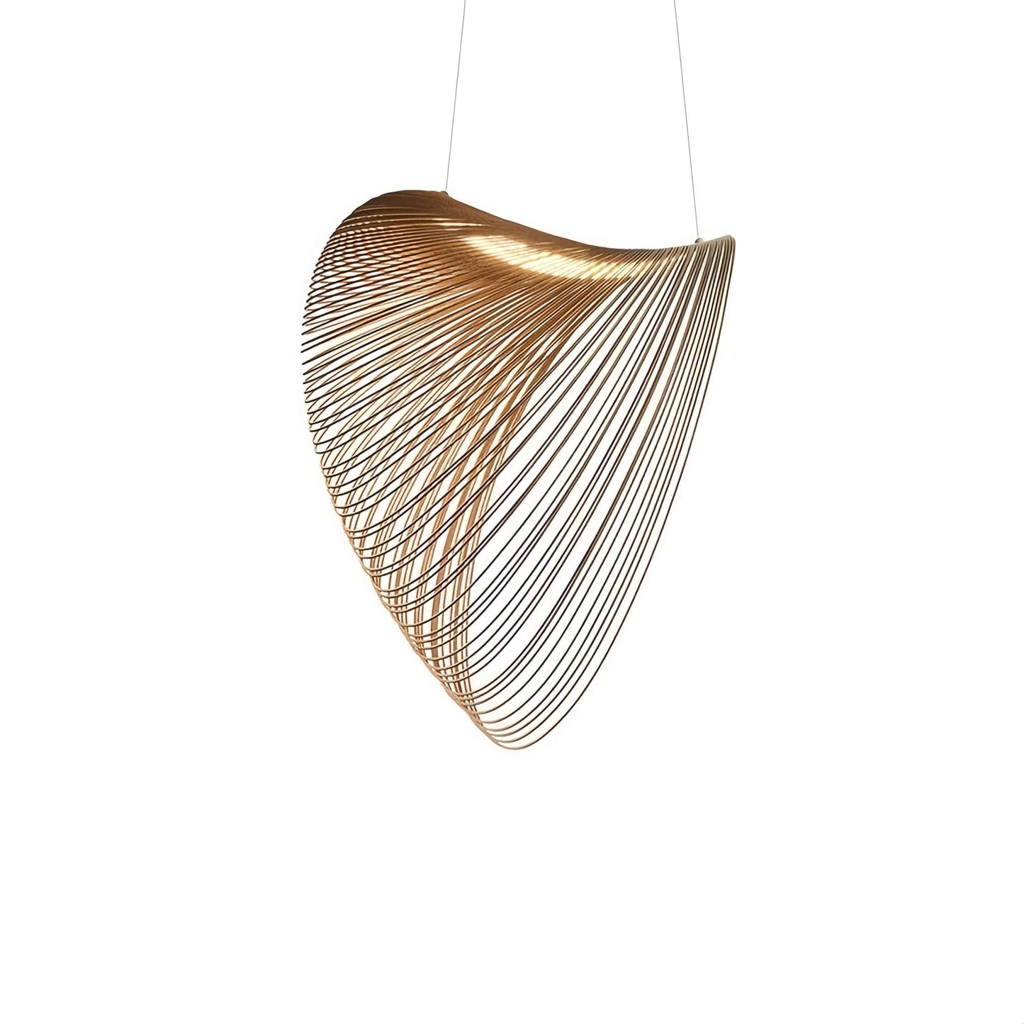 Lustre Suspension Bois ArtDéco | LED Intégré, Cordons Réglables | Série Atelier