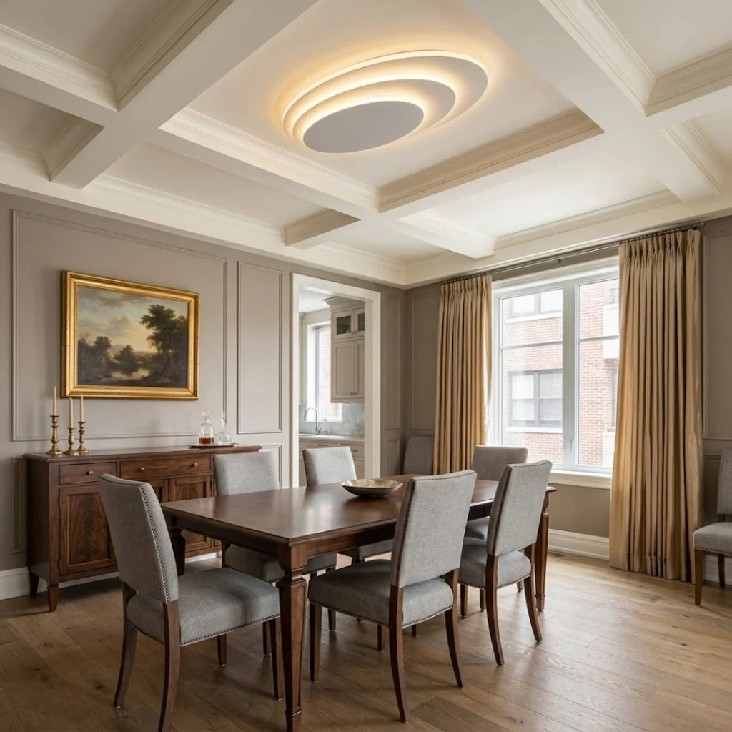 Plafonnier Ronde Scandinave | LED SMD Gradation Télécommande | Série Nord