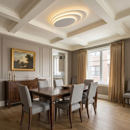Plafonnier Ronde Scandinave | LED SMD Gradation Télécommande | Série Nord