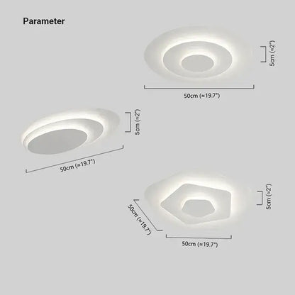 Plafonnier Ronde Scandinave | LED SMD Gradation Télécommande | Série Nord
