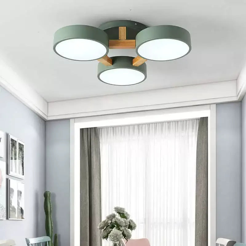 Lampe Plafond Ronde Métal | LED SMD Intégrée & Trois Têtes | Série Éclipse