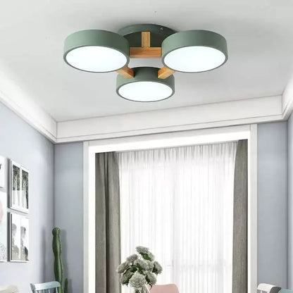 Lampe Plafond Ronde Métal | LED SMD Intégrée & Trois Têtes | Série Éclipse