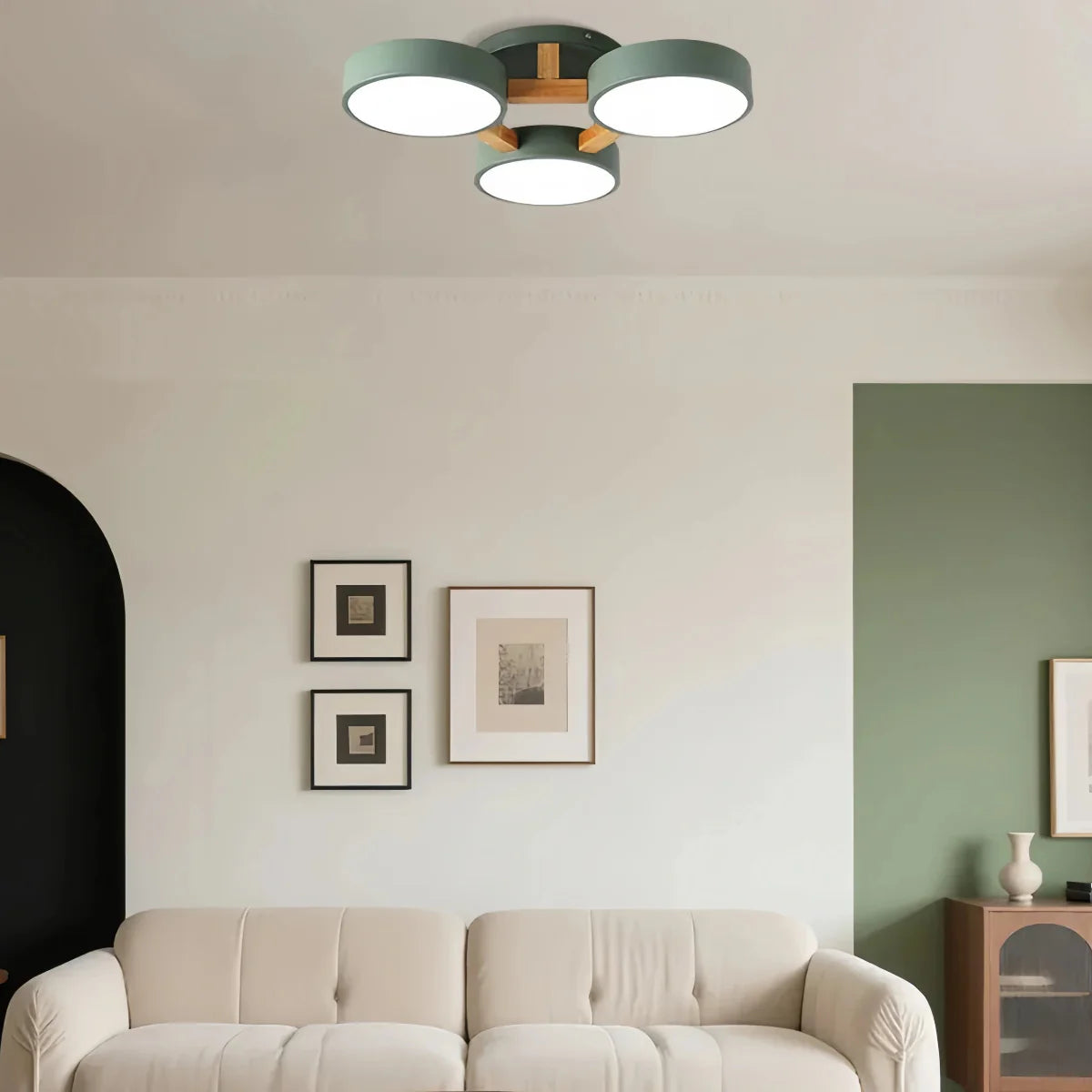 Lampe Plafond Ronde Métal | LED SMD Intégrée & Trois Têtes | Série Éclipse