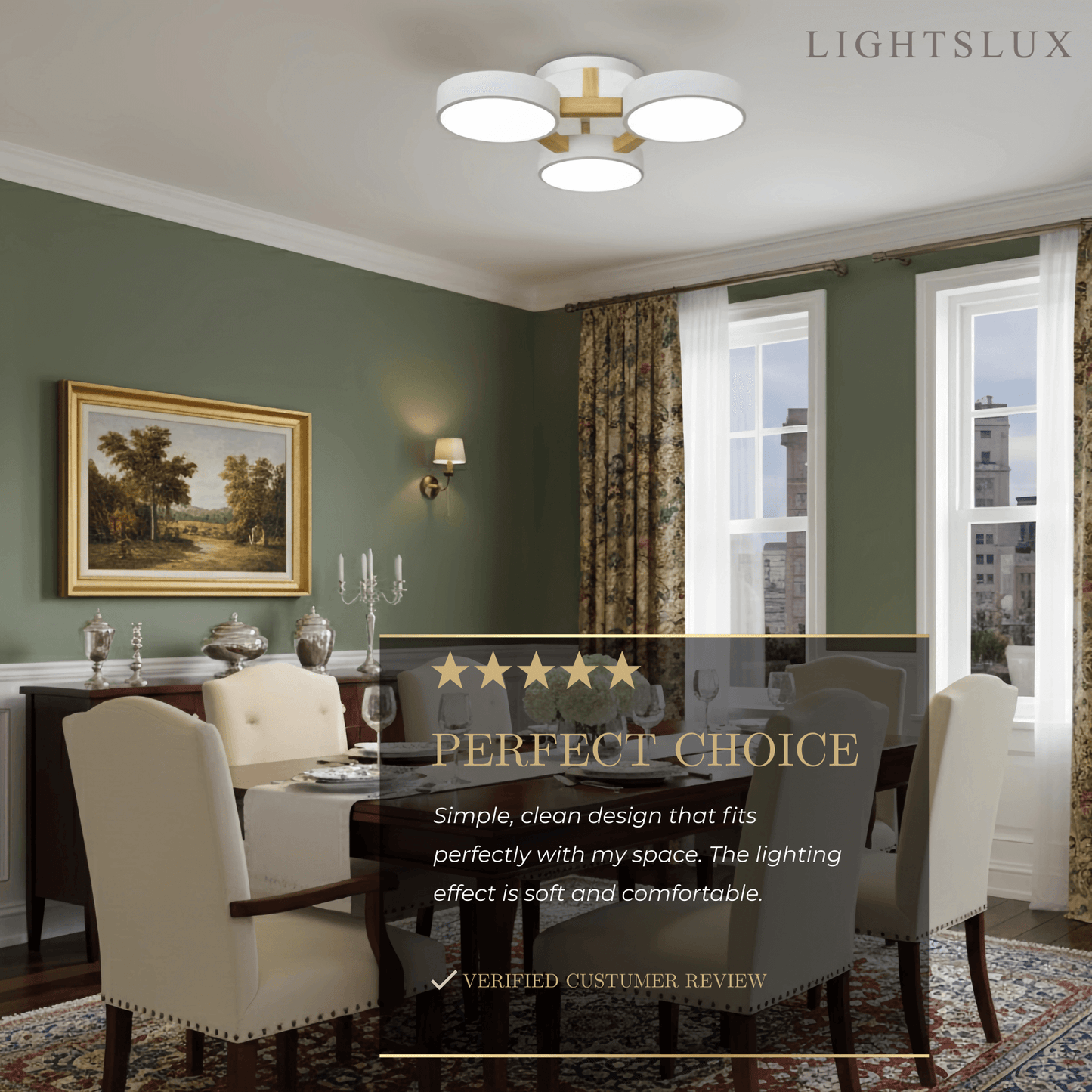 Lampe Plafond Ronde Métal | LED SMD Intégrée & Trois Têtes | Série Éclipse