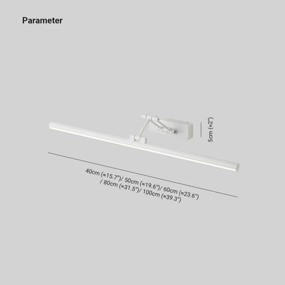 Applique Murale Linéaire Métal Noir et Blanc | Réglable en angle LED