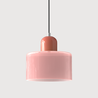 Bauhaus Suspension Verre Coloré | Hauteur Ajustable LED | Série Aurora