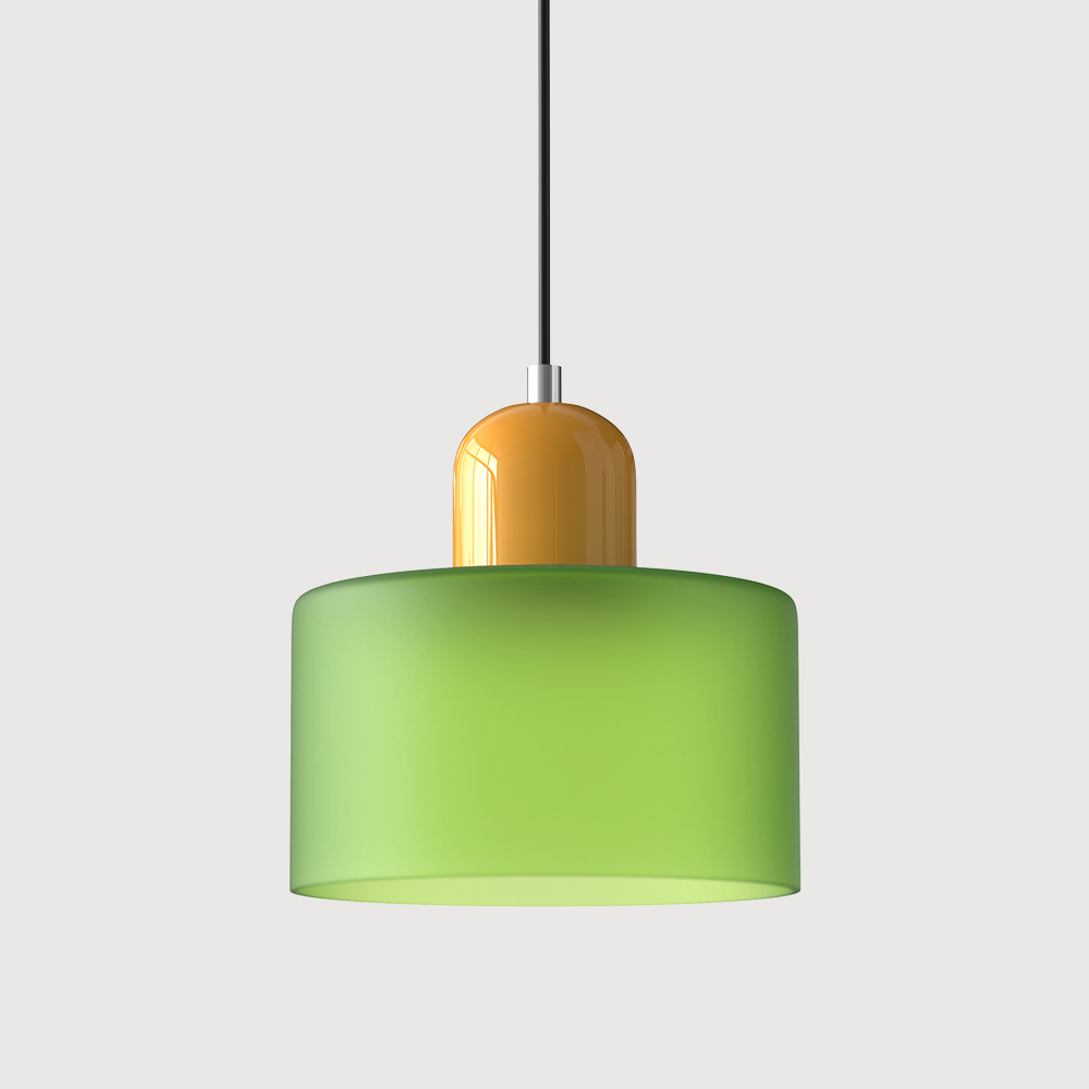 Bauhaus Suspension Verre Coloré | Hauteur Ajustable LED | Série Aurora