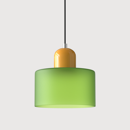 Bauhaus Suspension Verre Coloré | Hauteur Ajustable LED | Série Aurora