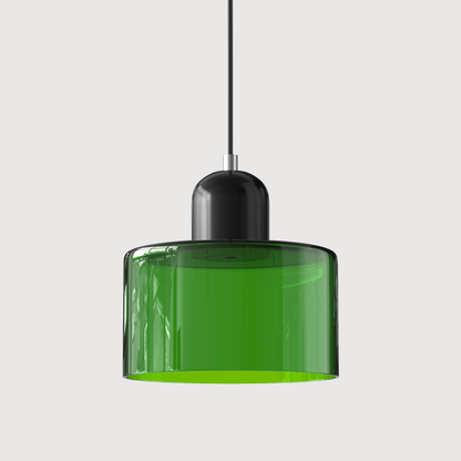 Bauhaus Suspension Verre Coloré | Hauteur Ajustable LED | Série Aurora