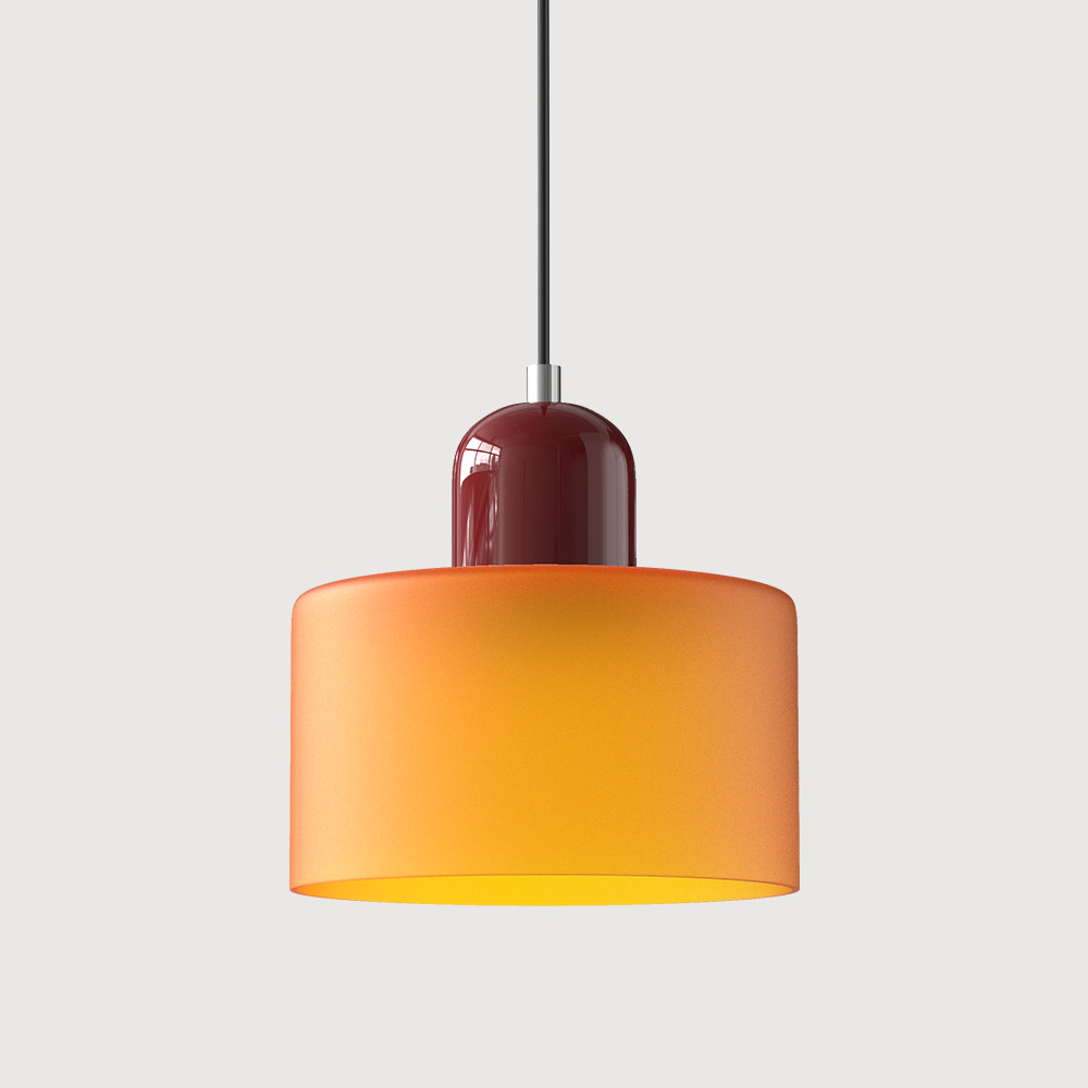Bauhaus Suspension Verre Coloré | Hauteur Ajustable LED | Série Aurora