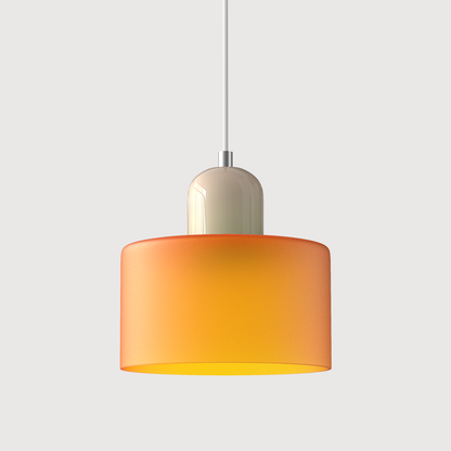Bauhaus Suspension Verre Coloré | Hauteur Ajustable LED | Série Aurora