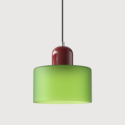 Bauhaus Suspension Verre Coloré | Hauteur Ajustable LED | Série Aurora