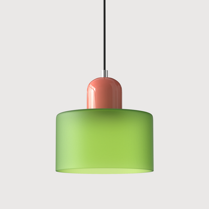 Bauhaus Suspension Verre Coloré | Hauteur Ajustable LED | Série Aurora