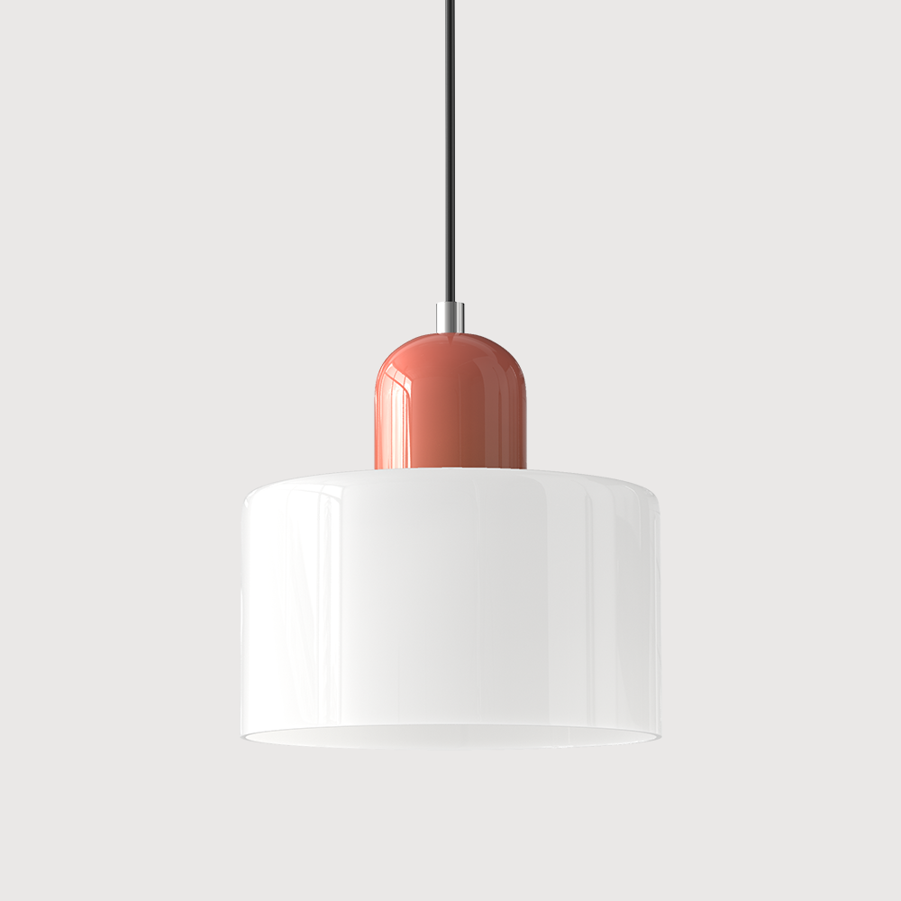 Bauhaus Suspension Verre Coloré | Hauteur Ajustable LED | Série Aurora