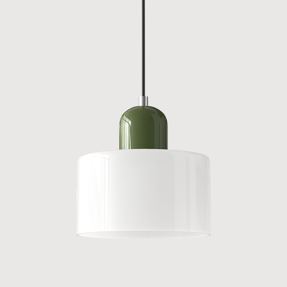 Bauhaus Suspension Verre Coloré | Hauteur Ajustable LED | Série Aurora