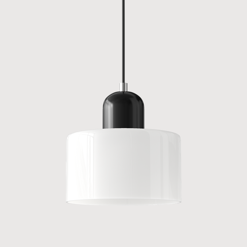 Bauhaus Suspension Verre Coloré | Hauteur Ajustable LED | Série Aurora