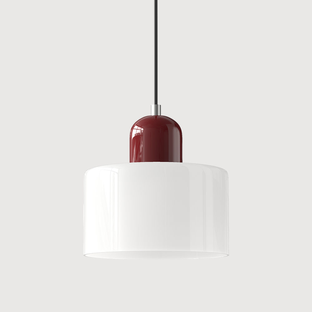 Bauhaus Suspension Verre Coloré | Hauteur Ajustable LED | Série Aurora
