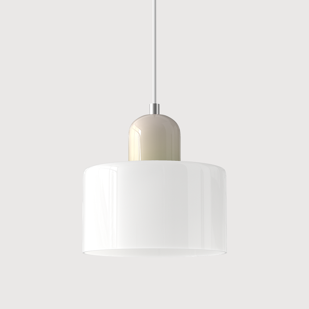 Bauhaus Suspension Verre Coloré | Hauteur Ajustable LED | Série Aurora