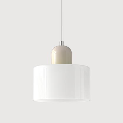 Bauhaus Suspension Verre Coloré | Hauteur Ajustable LED | Série Aurora