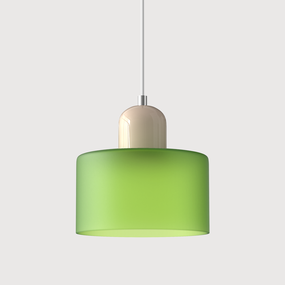 Bauhaus Suspension Verre Coloré | Hauteur Ajustable LED | Série Aurora