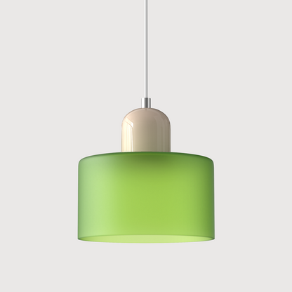 Bauhaus Suspension Verre Coloré | Hauteur Ajustable LED | Série Aurora