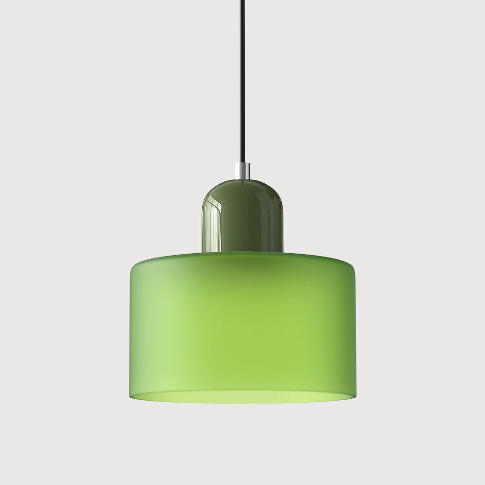 Bauhaus Suspension Verre Coloré | Hauteur Ajustable LED | Série Aurora