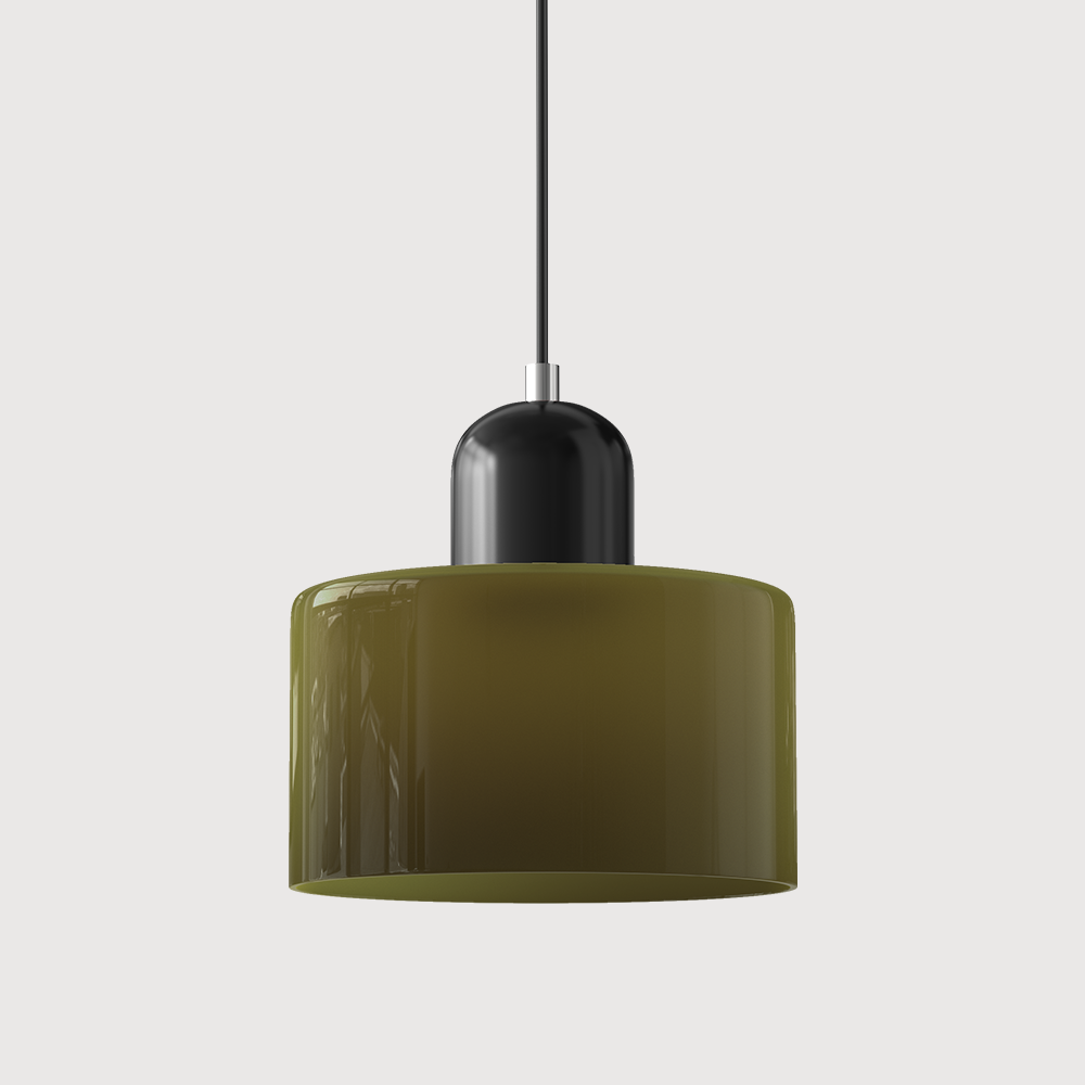 Bauhaus Suspension Verre Coloré | Hauteur Ajustable LED | Série Aurora