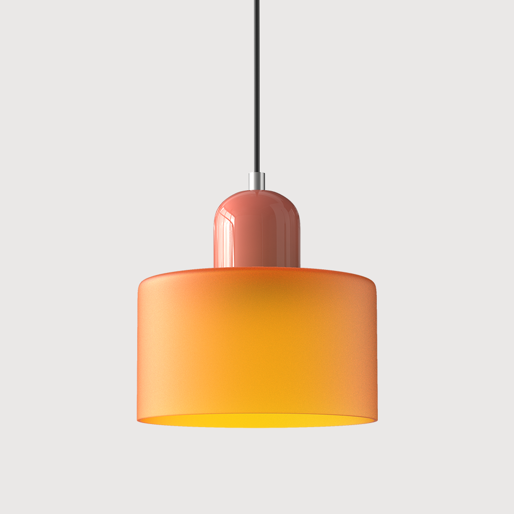 Bauhaus Suspension Verre Coloré | Hauteur Ajustable LED | Série Aurora