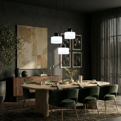 Bauhaus Suspension Verre Coloré | Hauteur Ajustable LED | Série Aurora