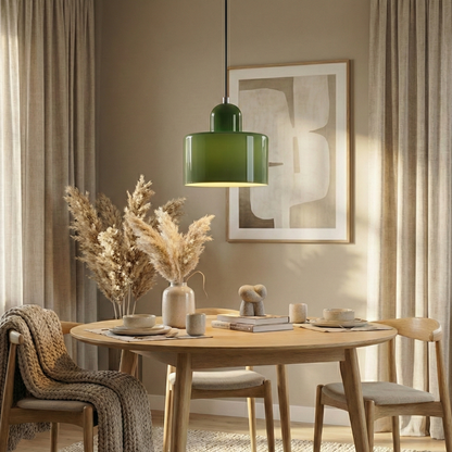 Bauhaus Suspension Verre Coloré | Hauteur Ajustable LED | Série Aurora