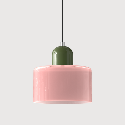 Bauhaus Suspension Verre Coloré | Hauteur Ajustable LED | Série Aurora
