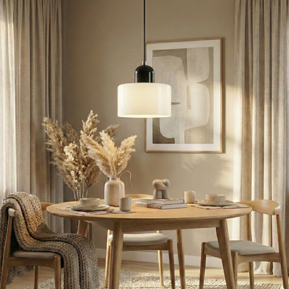 Bauhaus Suspension Verre Coloré | Hauteur Ajustable LED | Série Aurora