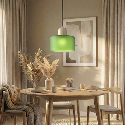 Bauhaus Suspension Verre Coloré | Hauteur Ajustable LED | Série Aurora