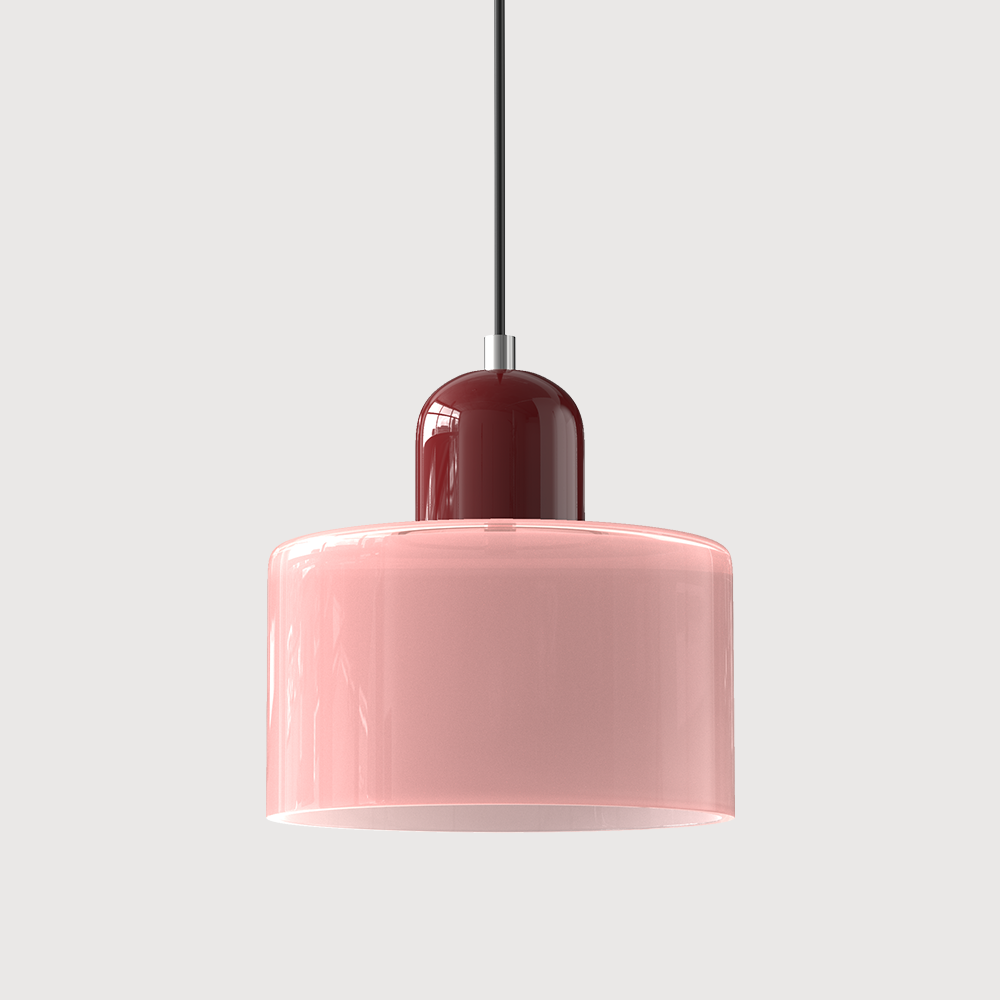 Bauhaus Suspension Verre Coloré | Hauteur Ajustable LED | Série Aurora